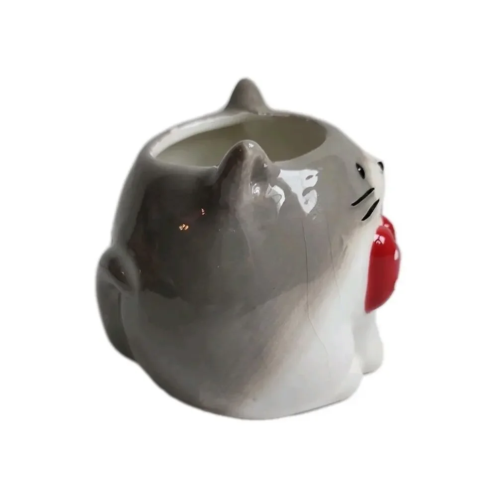 2023 Target Wondershop Cat with Polka Dot Bow Tie Coffee Tea Earthenware Mug